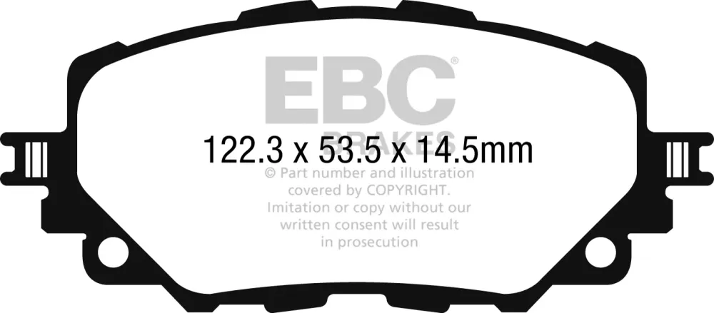 EBC Greenstuff 2000 Bremsbeläge Vorderachse DP22263 mit R90 für Fiat 124 Spider 45383 (103kw/ 140PS) Baujahr: 03/16- mit H...