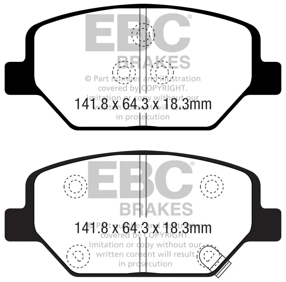 EBC Greenstuff 2000 Bremsbeläge Vorderachse DP22351 mit R90 für Opel Insignia B Grand Sport 1.5 (68) (103kw/ 140PS) Baujah...