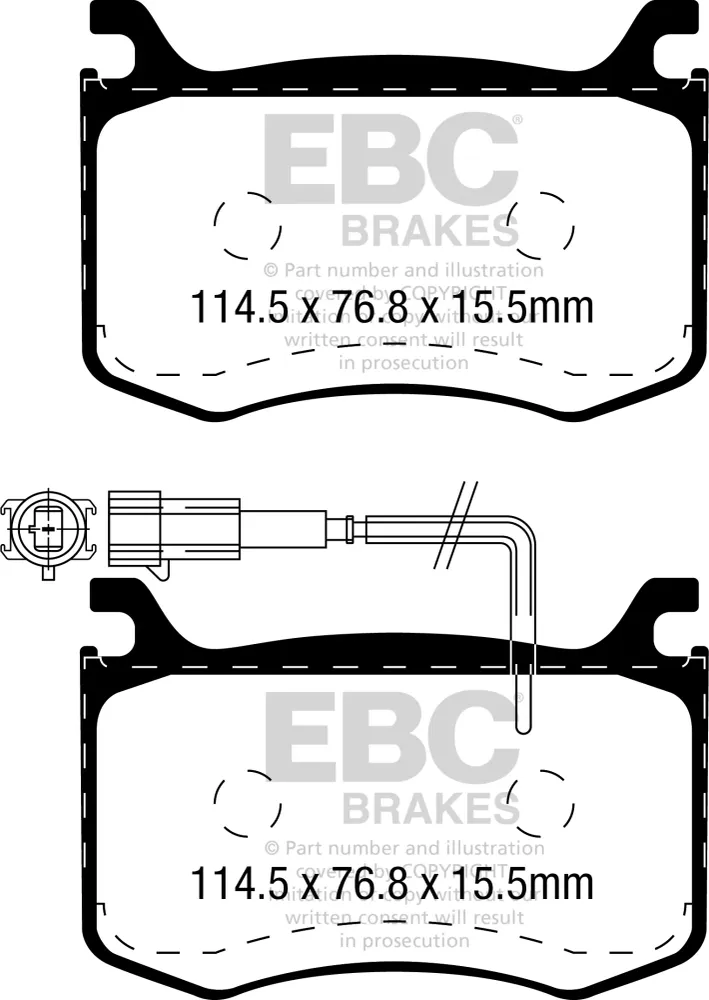 EBC Greenstuff 2000 Bremsbeläge Vorderachse DP22392 mit R90 für Alfa Romeo GIULIA 2.2 D (952ALA25 952AFM25 952APA2) (140kw...