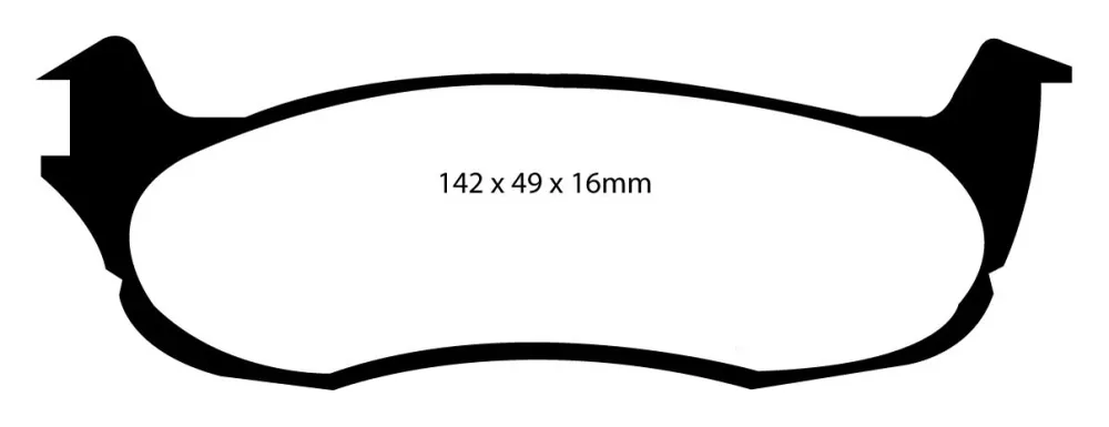 EBC Greenstuff 6000 Bremsbeläge Hinterachse DP61633 ohne R90 für Ford F-150 45326 Baujahr: 2000-2004 EBC Bremsen24