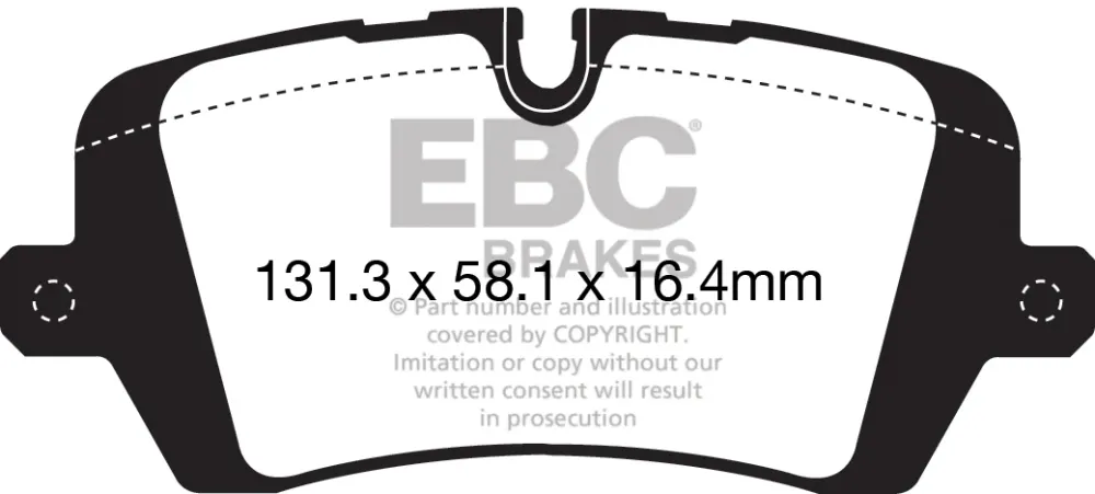 EBC Greenstuff 6000 Bremsbeläge Hinterachse DP62161 mit R90 für Land Rover Discovery 5 2.0 Si4 4x4 (221kw/ 300PS) Baujahr:...