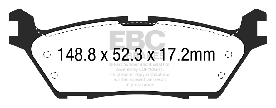 EBC Greenstuff 6000 Bremsbeläge Hinterachse DP63037 ohne R90 für Ford F-150 5.0 Baujahr: 2018-2020 EBC Bremsen24