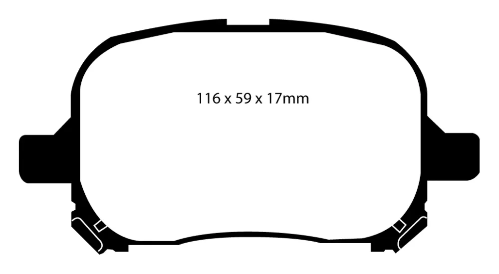 EBC Greenstuff 6000 Bremsbeläge Vorderachse DP61133 ohne R90 für Toyota Camry 4 3.0 24V (140kw/ 190PS) Baujahr: 08/96-11/0...