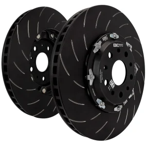 EBC Racing Swept Groove Disc Sportbremsscheibe 2-teilig Vorderachse SG2FC1877 Conversion für VW Golf 7 2.0 GTI (180kw/ 245...