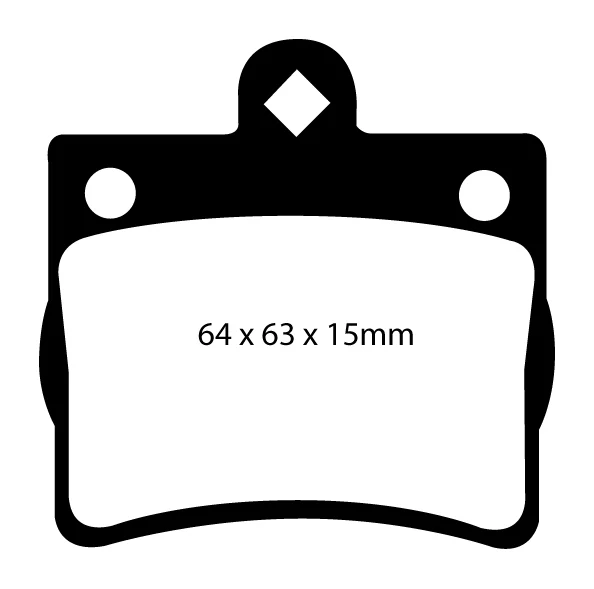 EBC Redstuff Bremsbeläge Hinterachse DP31135C ohne R90 für Mercedes-Benz C-Klasse C 200 (100kw/ 136PS) Baujahr: 01/94-05/0...