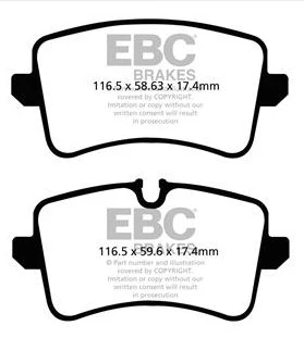 EBC Redstuff Bremsbeläge Hinterachse DP32082C mit R90 für Audi A6 C7 Avant 3.0 TDI (160kw/ 218PS) Baujahr: 09/14-09/18 mit...