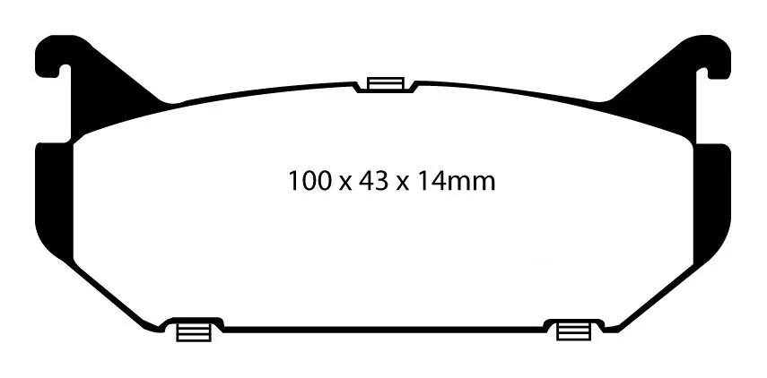 EBC Redstuff Bremsbeläge Hinterachse DP3972C ohne R90 für Mazda 626 (4) 2.0i (85kw/ 115PS) Baujahr: 01/92-04/97 mit HSN TS...