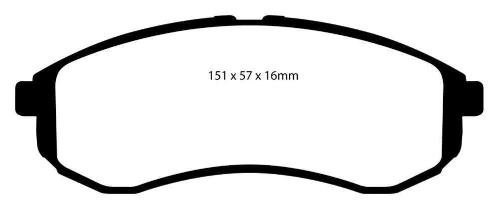 EBC Redstuff Bremsbeläge Vorderachse DP31481C ohne R90 für Mitsubishi L 200 (2) 2.5 TD 4x4 (73kw/ 99PS) Baujahr: 06/96- mi...