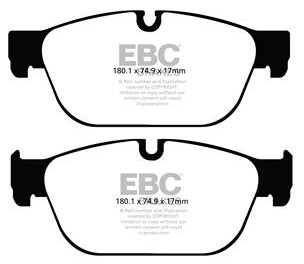 EBC Redstuff Bremsbeläge Vorderachse DP32092C mit R90 für Peugeot RCZ 1.6 16V (147kw/ 200PS) Baujahr: 03/10- mit HSN TSN:...