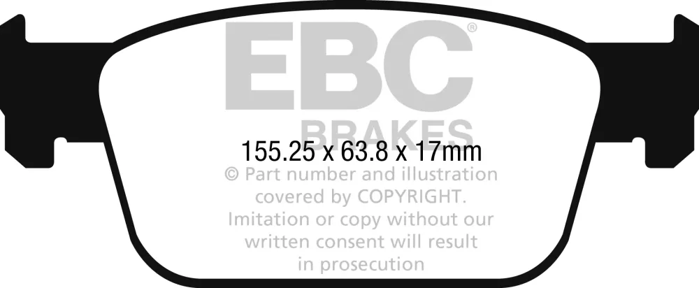 EBC Redstuff Bremsbeläge Vorderachse DP32273C mit R90 für Audi A5 2.0 TFSI Mild Hybrid (185kw/ 252PS) Baujahr: 05/17-02/20...