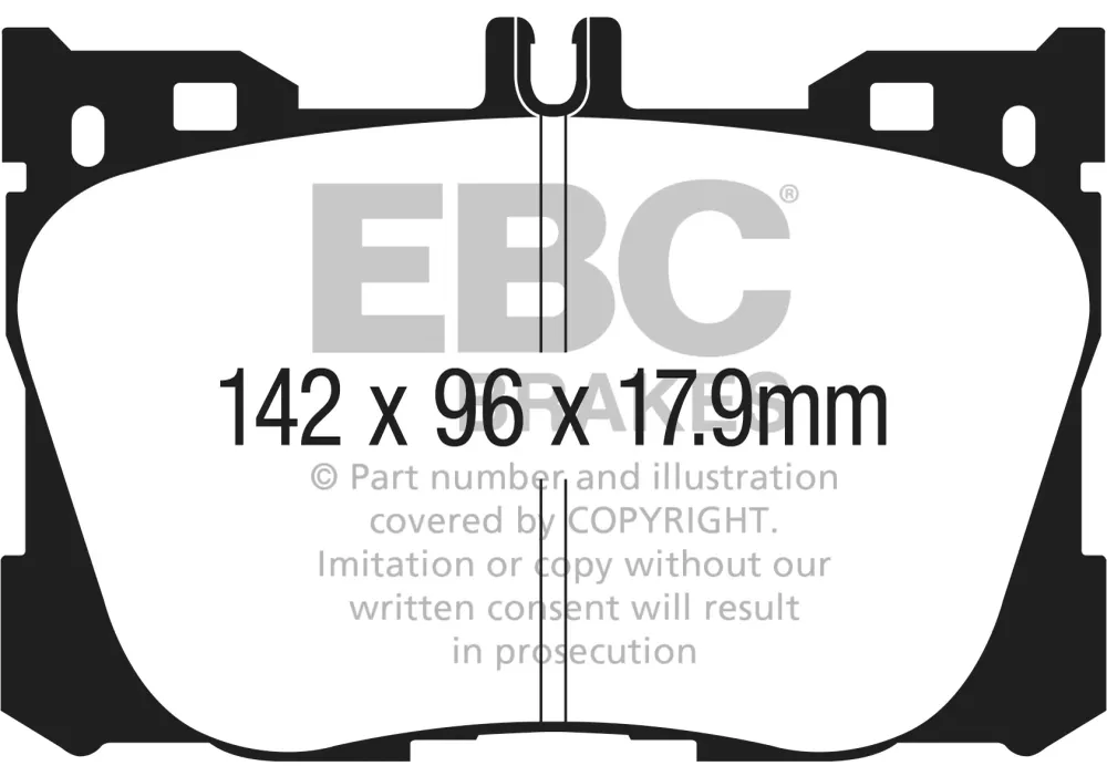 EBC Redstuff Bremsbeläge Vorderachse DP33070C mit R90 für Mercedes-Benz E-Klasse Cabriolet E 400 4-matic (238.466) (245kw/...