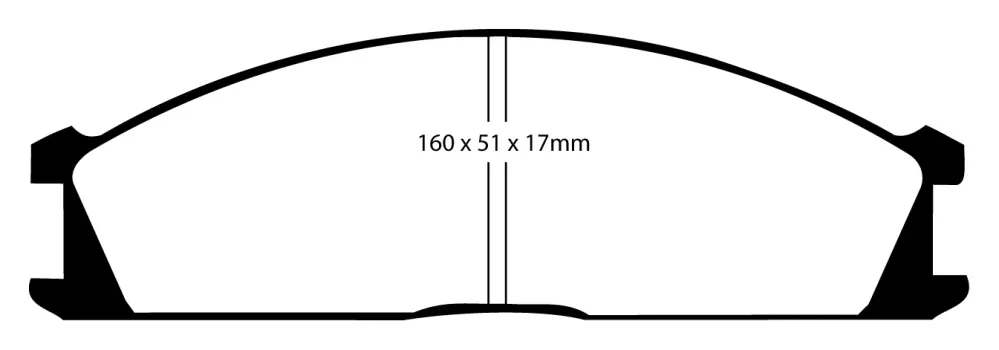 EBC Redstuff Bremsbeläge Vorderachse DP3691C ohne R90 für Nissan Urvan 2.5 D (59kw/ 80PS) Baujahr: 05/89-09/93 mit HSN TSN...