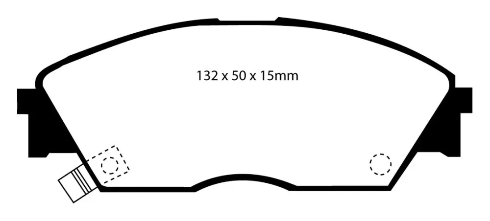 EBC Redstuff Bremsbeläge Vorderachse DP3706C ohne R90 für Honda Civic 4 1.6i 16V (80kw/ 109PS) Baujahr: 11/87-09/91 mit HS...