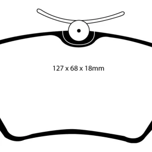 EBC Redstuff Bremsbeläge Vorderachse DP3937C mit R90 für Opel Omega B 2.5 TD (96kw/ 131PS) Baujahr: 04/94-02/01 mit HSN TS...