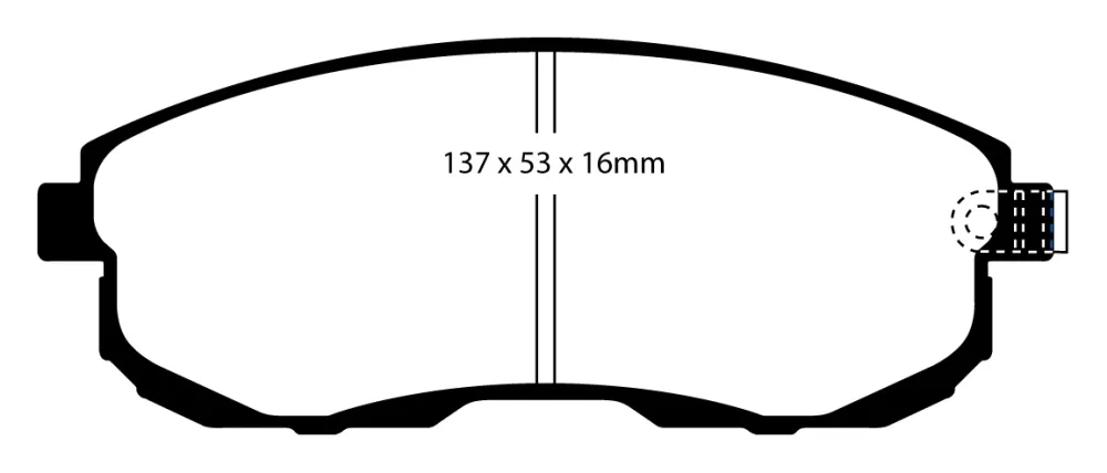 EBC RP1 Bremsbeläge Vorderachse DP81636RP1 für Nissan Tiida 45444 (81kw/ 110PS) Baujahr: 09/07- mit HSN TSN: 3144 AEG EBC...