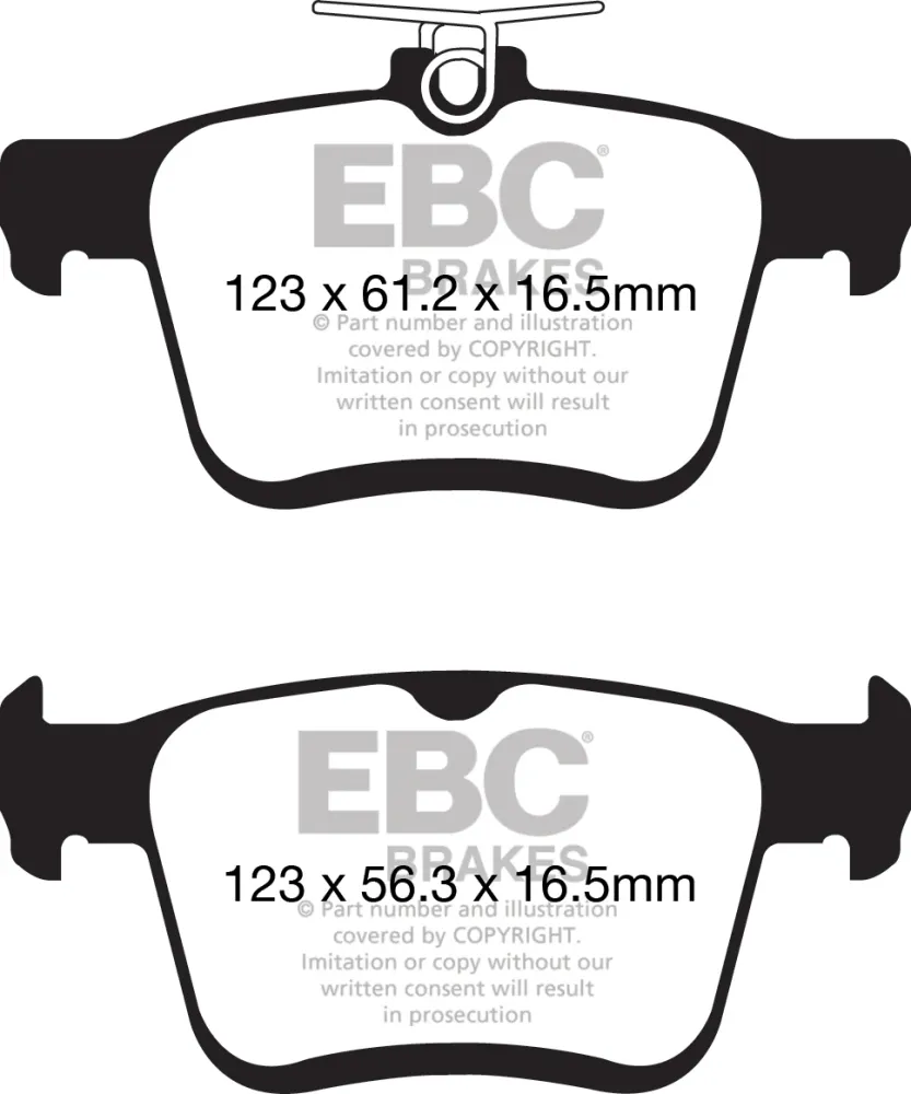 EBC RPX Bremsbeläge Hinterachse DP82153RPX für VW Passat 2.0 TDI (135kw/ 184PS) Baujahr: 07/15- EBC Bremsen24