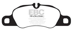 EBC RPX Bremsbeläge Vorderachse DP82057RPX für Porsche Cayman 718 2.0 (220kw/ 300PS) Baujahr: 04/16- mit HSN TSN: 0583 AJL...