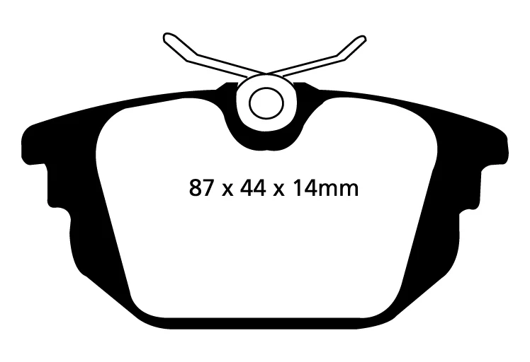 EBC Yellowstuff Bremsbeläge Hinterachse DP41214R ohne R90 für Alfa Romeo 145 1.9 TD (930.A4) (66kw/ 90PS) Baujahr: 10/94-0...