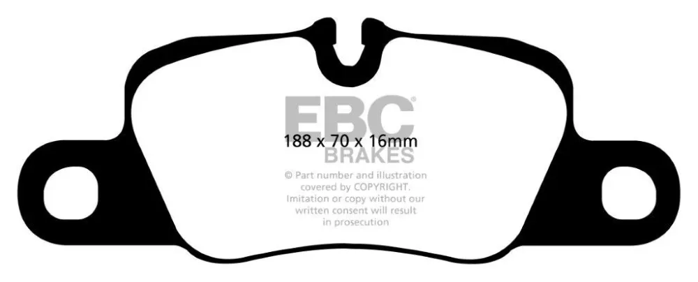 EBC Yellowstuff Bremsbeläge Hinterachse DP41858R mit R90 für Porsche Panamera Sport Turismo 2.9 4S (97CDB1) (324kw/ 440PS)...