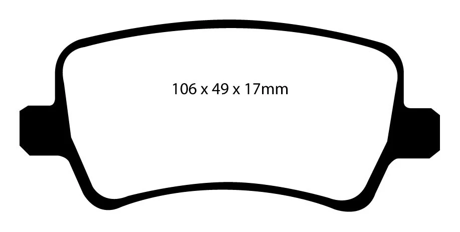 EBC Yellowstuff Bremsbeläge Hinterachse DP41934R mit R90 für Volvo V70 (3) 2.0 (107kw/ 145PS) Baujahr: 10/07- mit HSN TSN:...