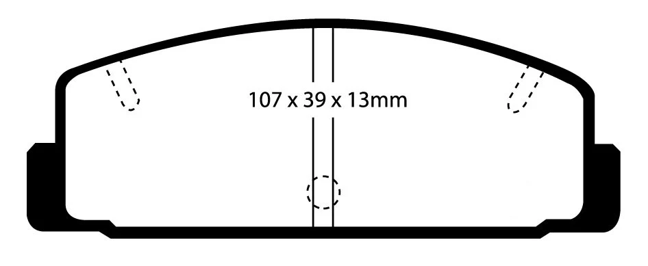 EBC Yellowstuff Bremsbeläge Hinterachse DP4729R mit R90 für Mazda 626 (5) 2.0 (85kw/ 116PS) Baujahr: 02/98-10/02 mit HSN T...