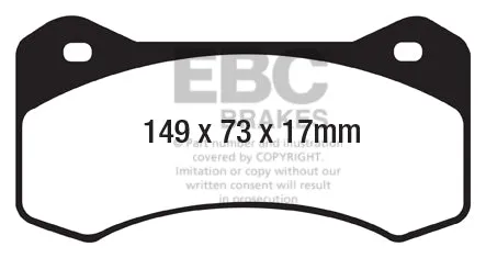 EBC Yellowstuff Bremsbeläge Vorderachse DP4054R ohne R90 für Wilwood Bremssättel W4A W4A EBC Bremsen24