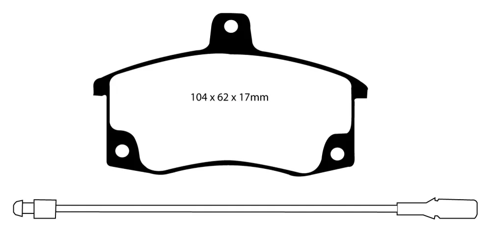 EBC Yellowstuff Bremsbeläge Vorderachse DP41192R ohne R90 für Lada 110 1.3 Wankel (88kw/ 120PS) Baujahr: 06/97- EBC Bremsen24