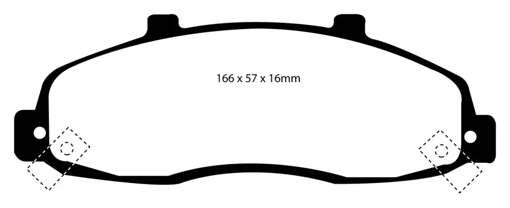 EBC Yellowstuff Bremsbeläge Vorderachse DP41259R ohne R90 für Ford F-150 45326 Baujahr: 98-99 EBC Bremsen24