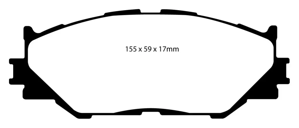 EBC Yellowstuff Bremsbeläge Vorderachse DP41772R ohne R90 für Lexus IS C 250 (153kw/ 208PS) Baujahr: 04/09- mit HSN TSN: 5...
