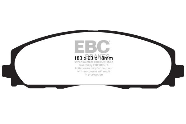 EBC Yellowstuff Bremsbeläge Vorderachse DP41888R mit R90 für Lancia VOYAGER Großraumlimousine 3.6 V6 VVT (208kw/ 283PS) Ba...