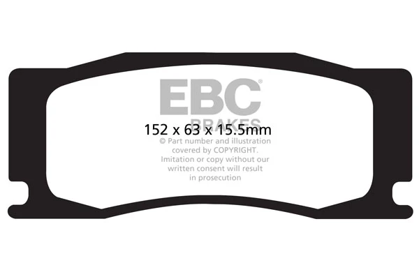 EBC Yellowstuff Bremsbeläge Vorderachse DP42111R mit R90 für Jaguar XK 4.2 XK8 (219kw/ 298PS) Baujahr: 03/06- mit HSN TSN:...
