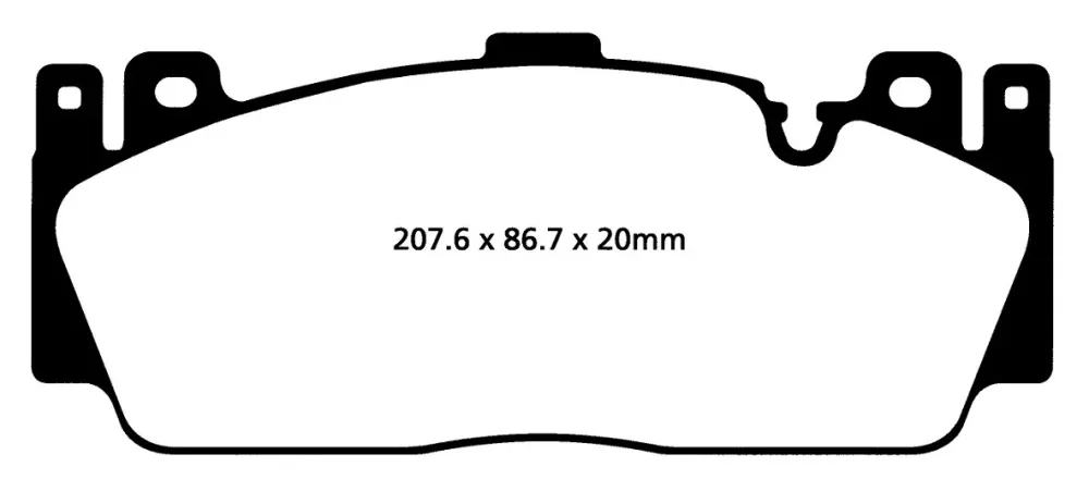 EBC Yellowstuff Bremsbeläge Vorderachse DP42148R mit R90 für BMW 6 M (412kw/ 560PS) Baujahr: 01/12- mit HSN TSN: 7909 AAZ...