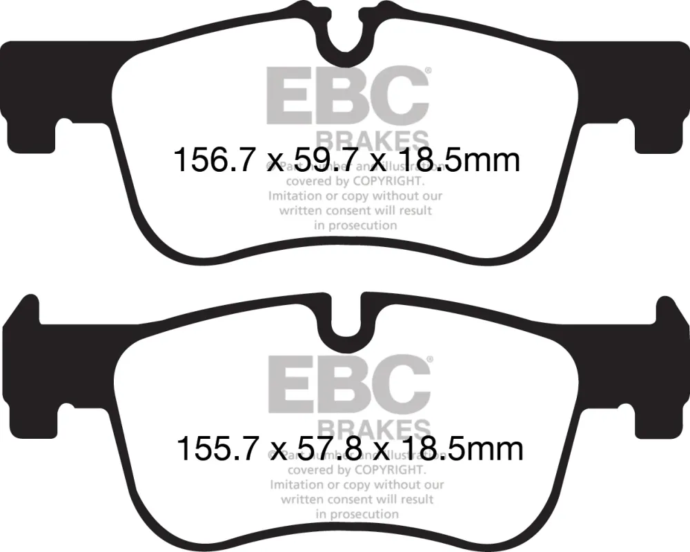 EBC Yellowstuff Bremsbeläge Vorderachse DP42155R mit R90 für BMW 1 116 d (85kw/ 116PS) Baujahr: 03/15- mit HSN TSN: 0005 C...
