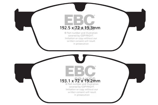 EBC Yellowstuff Bremsbeläge Vorderachse DP42156R mit R90 für Mercedes-Benz GLE-Klasse 400 4-matic (245kw/ 333PS) Baujahr:...