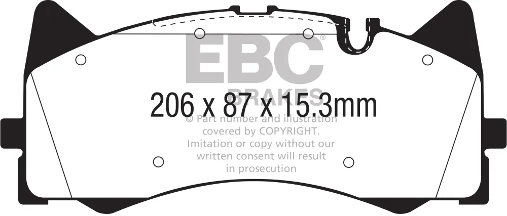 EBC Yellowstuff Bremsbeläge Vorderachse DP42298R mit R90 für Mercedes-Benz AMG GT Roadster GT (190.477) (350kw/ 476PS) Bau...