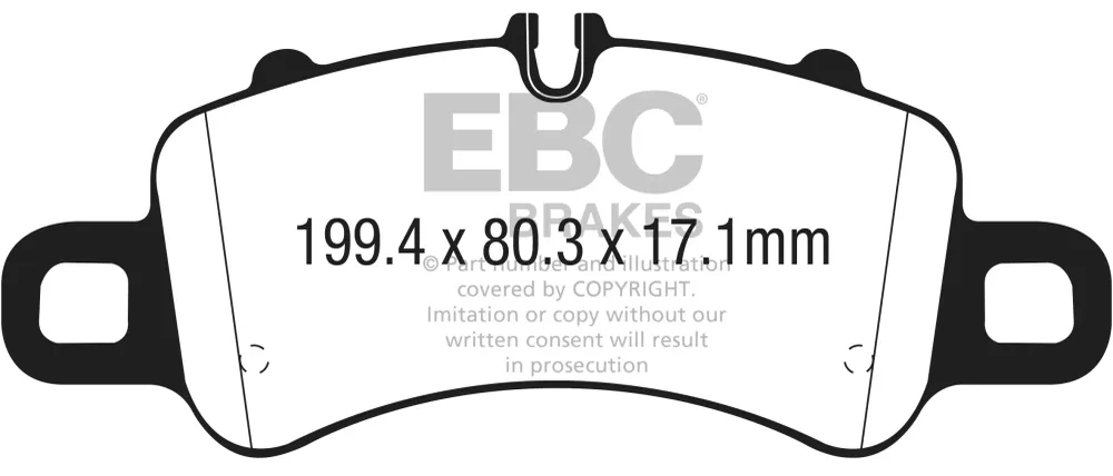 EBC Yellowstuff Bremsbeläge Vorderachse DP42307R mit R90 für Porsche 911 3.0 Carrera GTS (331kw/ 450PS) Baujahr: 03/17- mi...