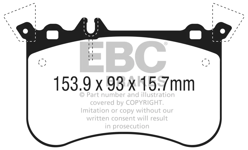 EBC Yellowstuff Bremsbeläge Vorderachse DP42311R mit R90 für Mercedes-Benz -Klasse 45 AMG 4-matic (176.052) (265kw/ 360PS)...