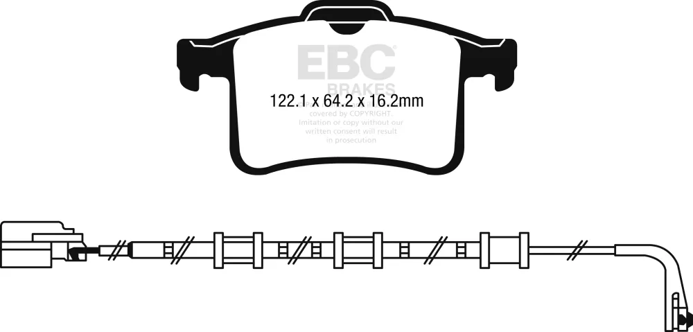 EBC Yellowstuff Bremsbeläge Vorderachse DP42424R ohne R90 für Mercedes-Benz CLA Shooting Brake AMG CLA 45 S 4-matic+ (118....