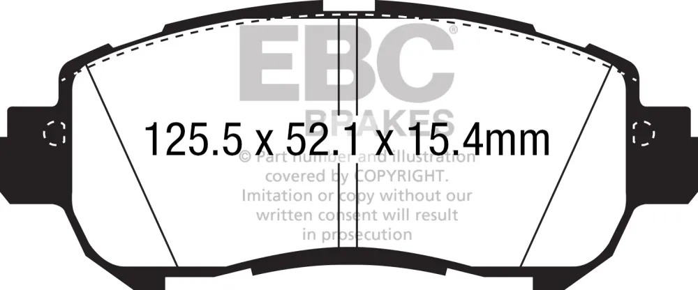 EBC Yellowstuff Bremsbeläge Vorderachse DP42436R mit R90 für Audi Q5 2.0 TFSI quattro (185kw/ 252PS) Baujahr: 06/16- mit H...