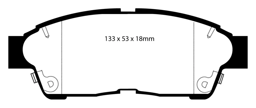 EBC Yellowstuff Bremsbeläge Vorderachse DP4964R ohne R90 für Toyota Camry 3 3.0 (138kw/ 188PS) Baujahr: 03/92-07/96 mit HS...