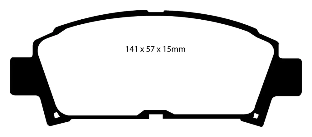 EBC Yellowstuff Bremsbeläge Vorderachse DP4995R ohne R90 für Toyota Avensis 1 2.0 TD (66kw/ 90PS) Baujahr: 09/97-02/03 mit...