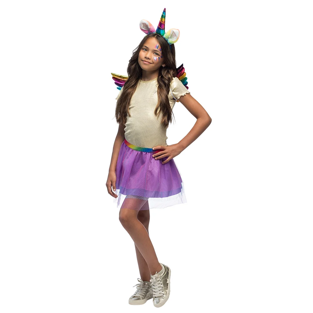 Einhorn-Ankleideset Regenbogen für Kinder