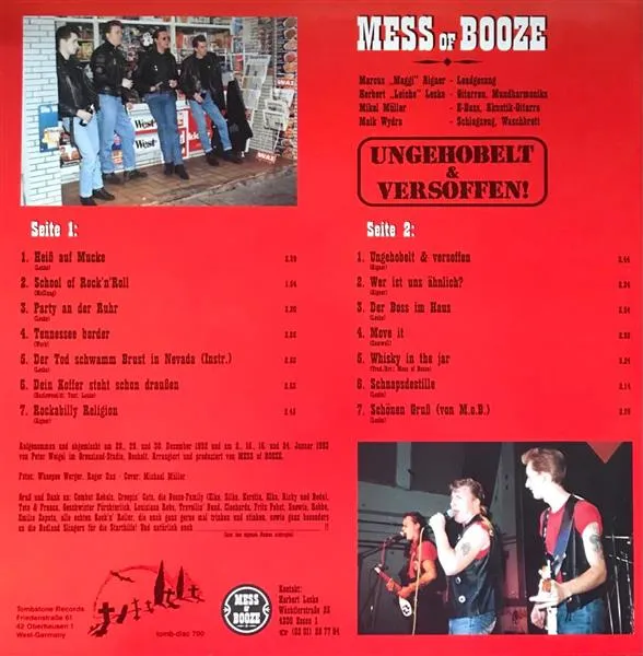 LP - Mess Booze - Ungehobelt And Versoffen