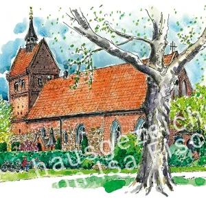 Originalzeichnung "Kirche Bad Zwischenahn"
