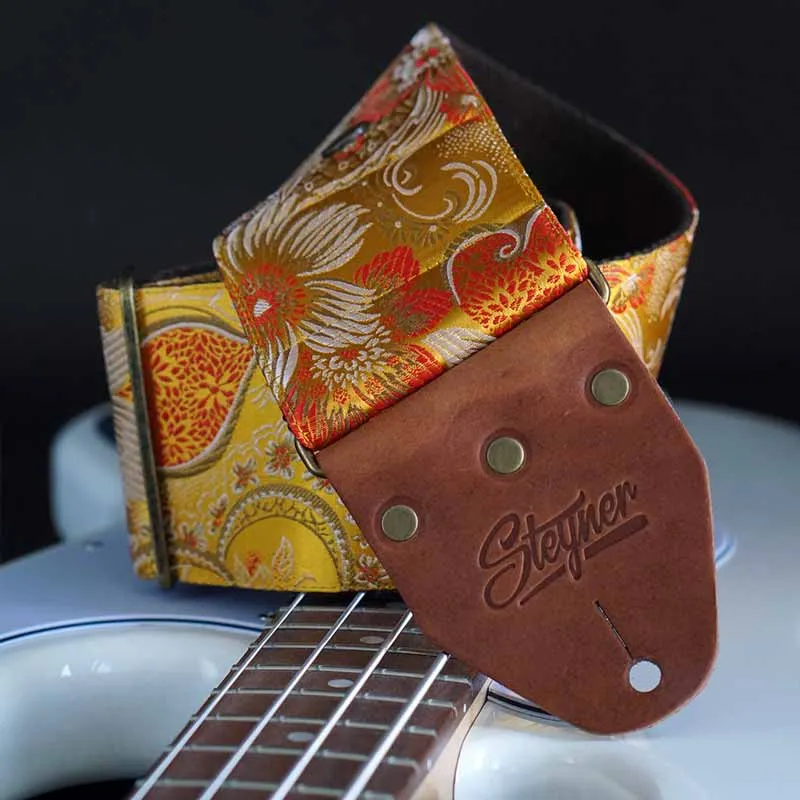 Vintage Bassgurt gelb - Tropical Mango Deluxe 80 mm (rotbraun-messing)