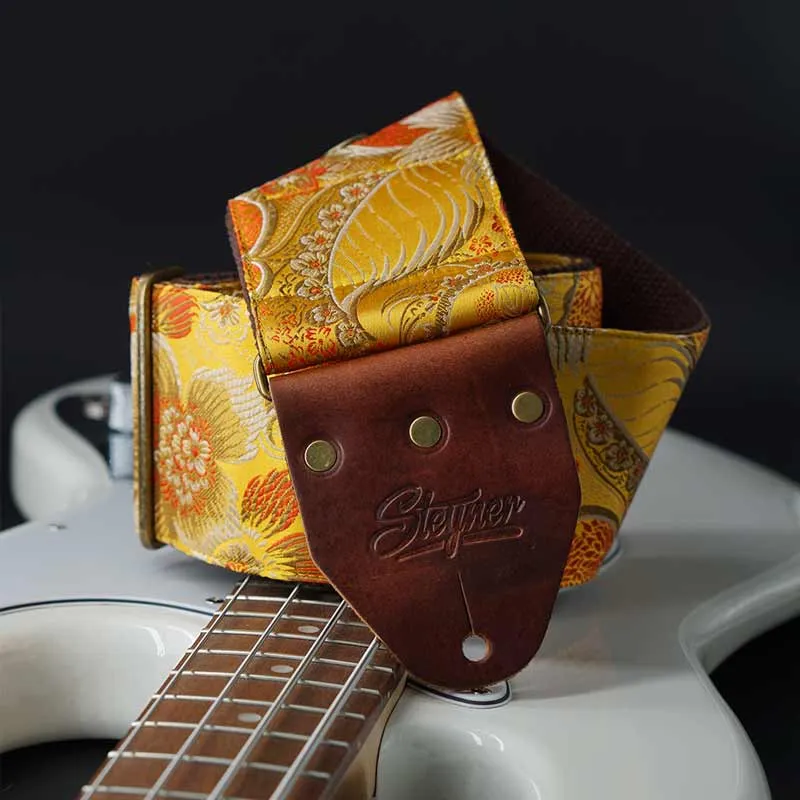 Vintage Bassgurt gelb - Tropical Mango Deluxe 80 mm (rotbraun-messing)
