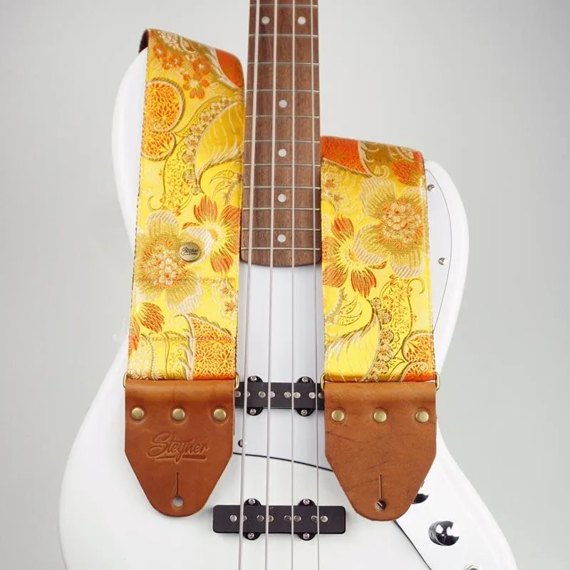 Vintage Bassgurt gelb - Tropical Mango Deluxe 80 mm (rotbraun-messing)