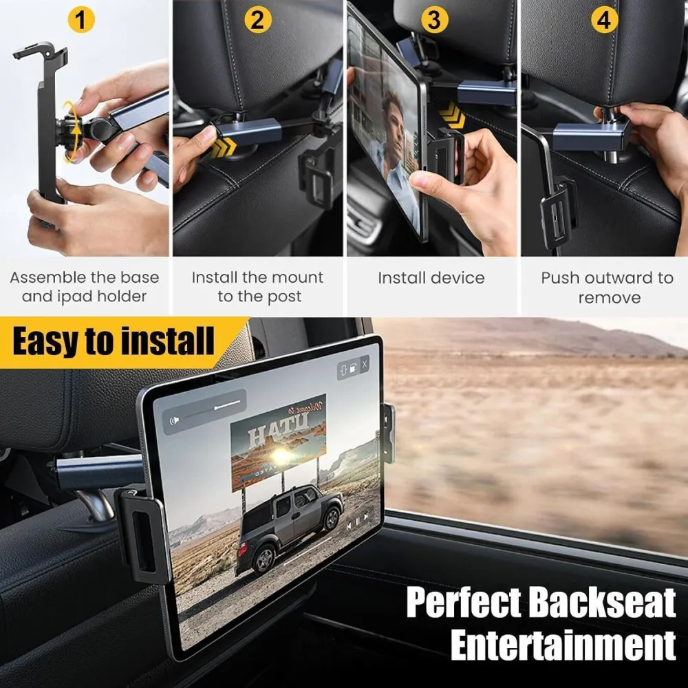 ViWaVee Tablet Halterung Auto, Ausziehbar, 360° Drehung, für