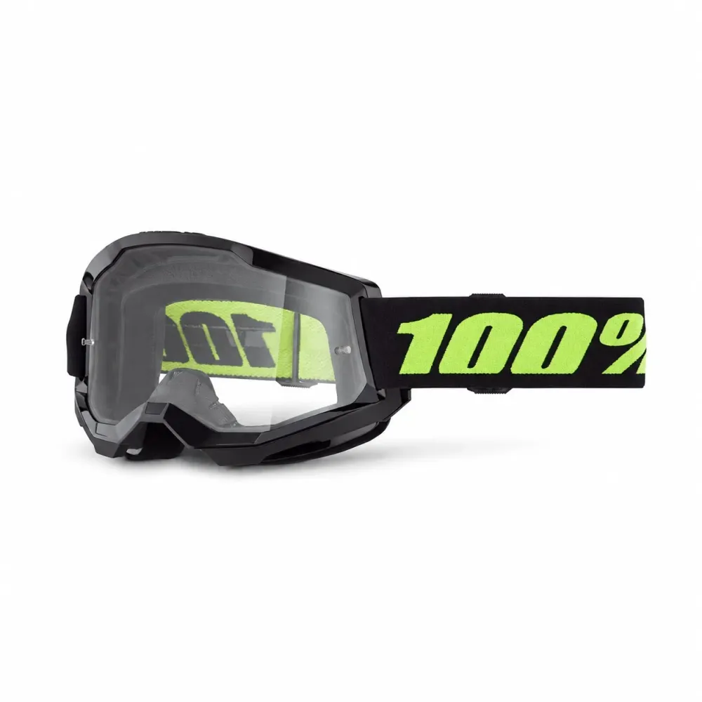 100% STRATA 2 SOLAR ECLIPSE Maske Schwarz Klarer Bildschirm