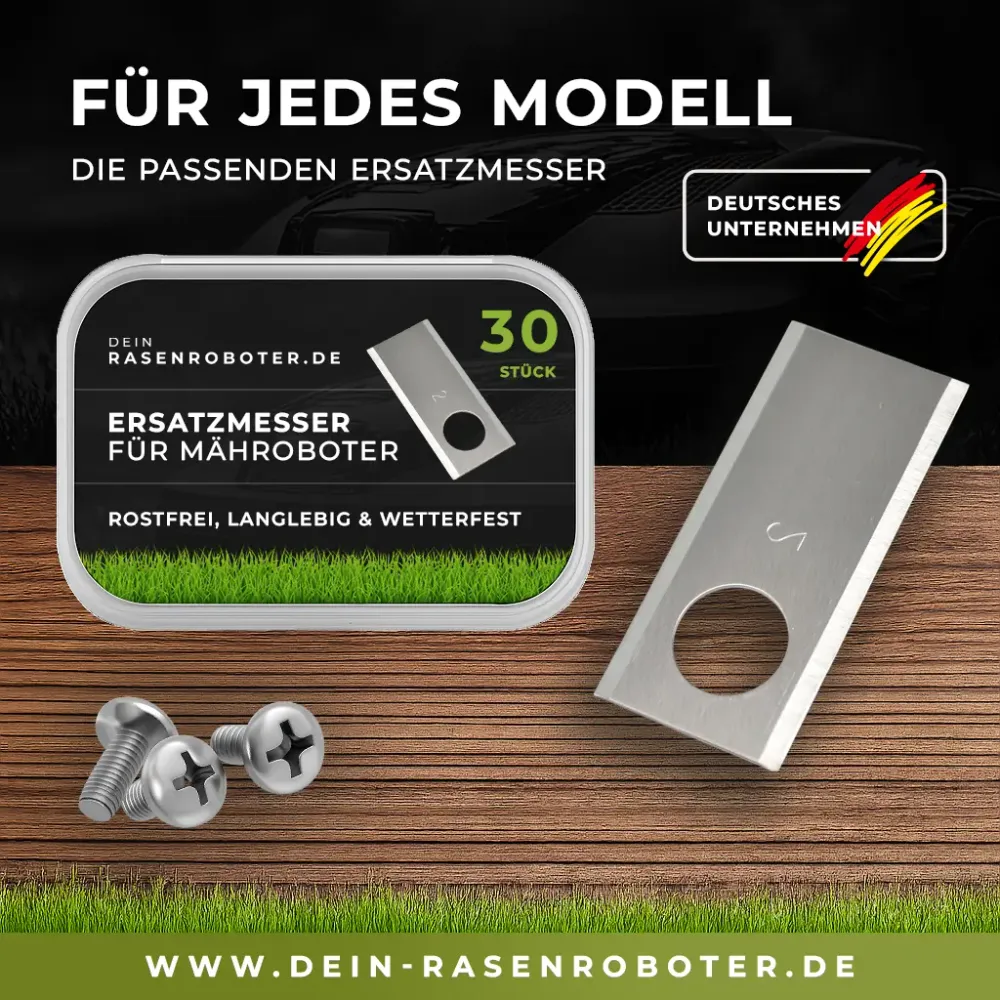 30x Edelstahl Ersatzklingen für WORX Landroid Vision AI M800 (WR208E)